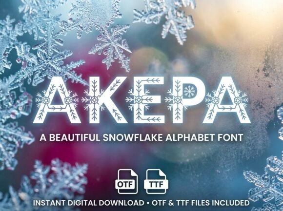 Akepa: The Wintry Display Font for Handmade Brands