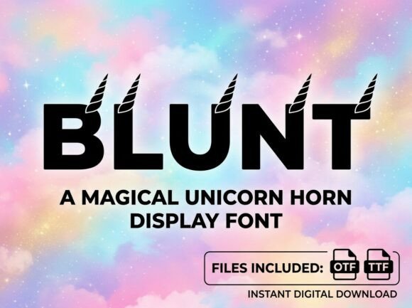 Blunt: The Bold Decorative Typeface for Handmade Product Labels