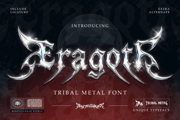 Eragoti: The Dark Tribal Metal Typeface for Bold Handmade Brands