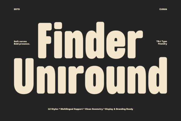Finder Uniround: The Perfect Display Font for Handmade Labels and Signs