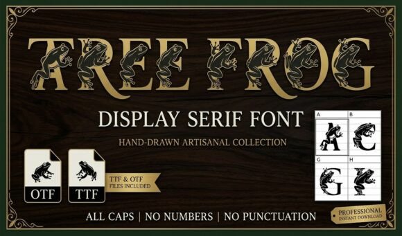 Tree Frog Monogram: A Bold Display Typeface for Modern Web Design